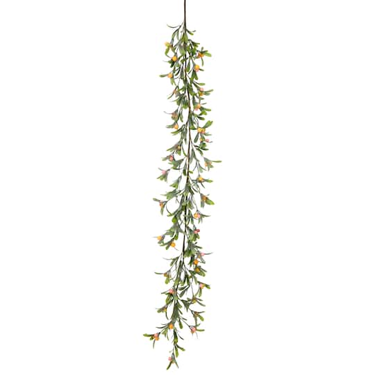 Michaels, 5ft. Green and Yellow Mistletoe with Berries Spring Garland – Category: Spring Greenery Garlands